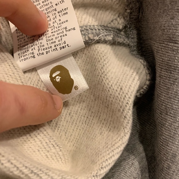 SOLD OUT-Bape A Bathing Ape Lil Yachty Grey Hoodie - Picture 7 of 7